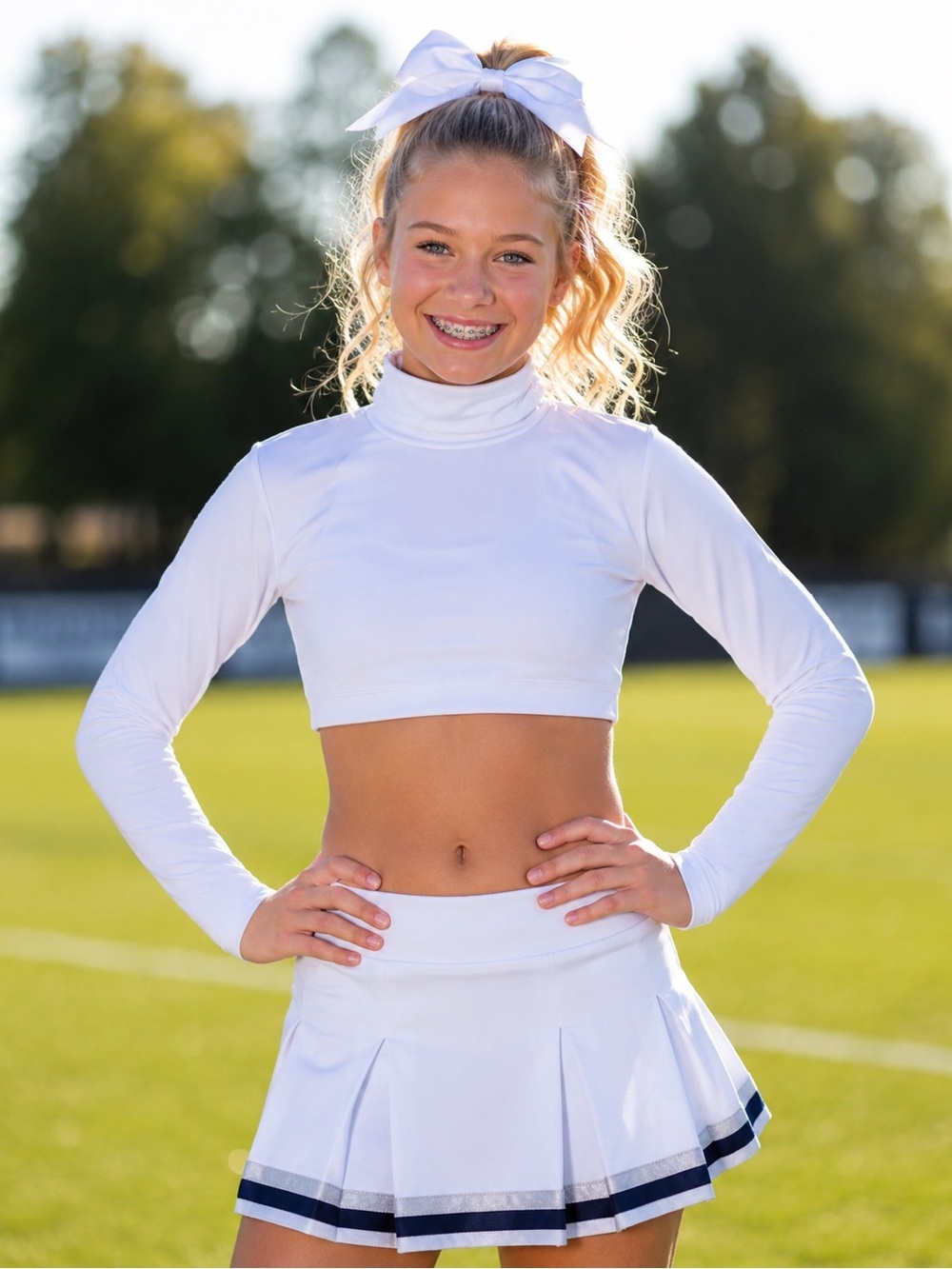 Chasse Youth medium White cheer shell
